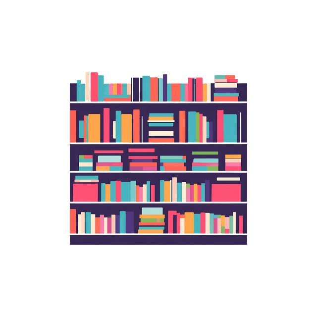 Colorful bookshelf